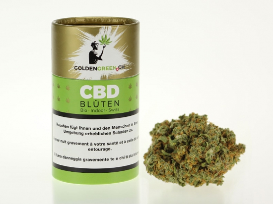 GOLDENGREEN | 333 Gold CBD Cannabis Buds / Flower 1.8g in round tin