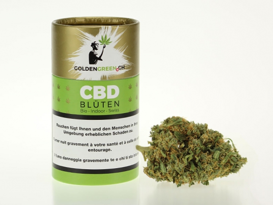 GOLDENGREEN | 417 Gold CBD Cannabis Buds / Blüte 1.8g in Runddose