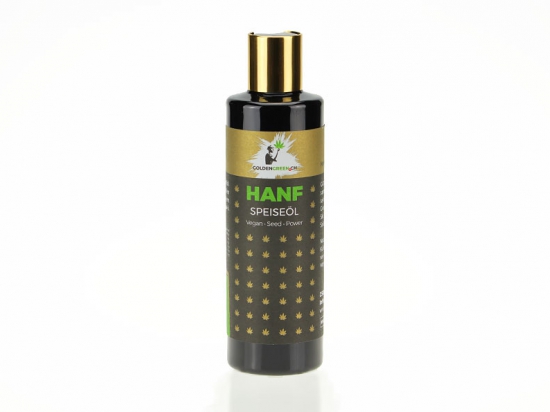 GOLDENGREEN | Huile de chanvre huile de cuisine / Huile de chanvre huile de salade 100%, 250ml