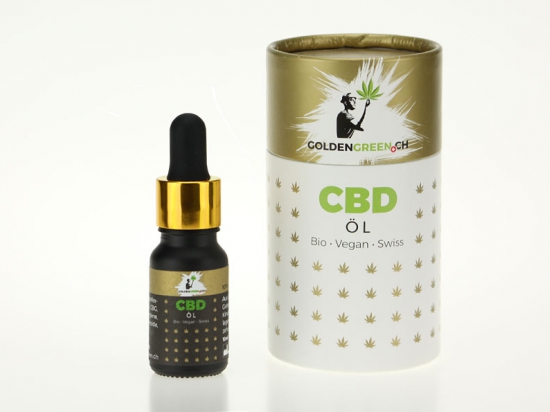 GOLDENGREEN | Huile de CBD / Huile de MCT 10%, 10ml boîtes ronde