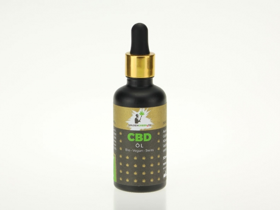 GOLDENGREEN | Huile de CBD / Huile de MCT 10%, 50ml boîtes ronde